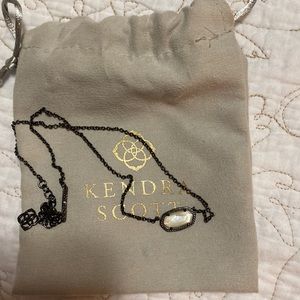 Kendra Scott black chain with Ivory Mother-of-Pearl stone.